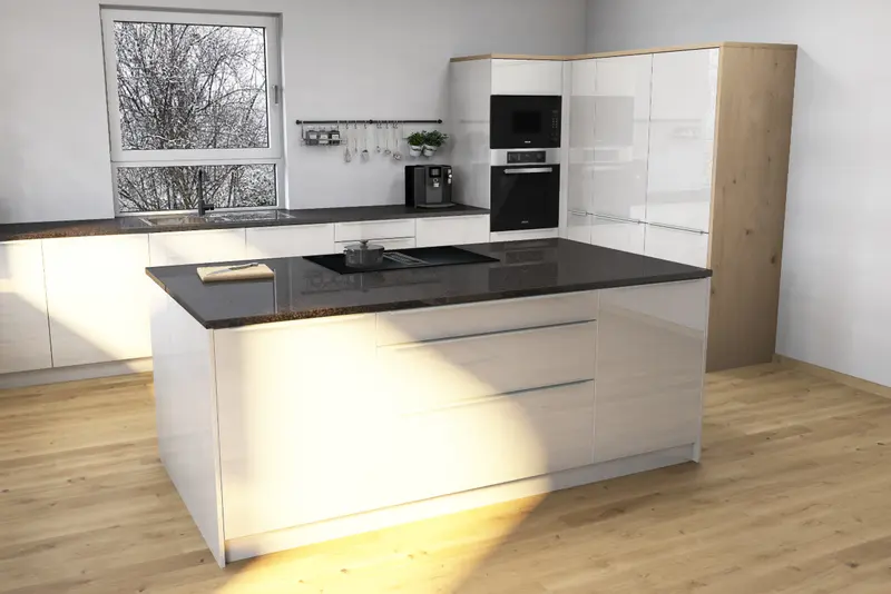 Design of a bespoke kitchen, 3D view