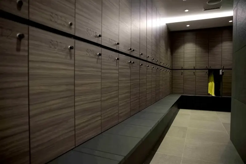 Lockers for changing rooms in sports, fitness and wellness studios