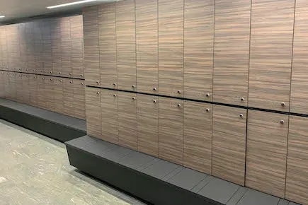 Lockers for changing rooms in sports, fitness and wellness studios