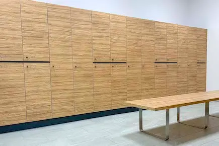 Lockers for changing rooms in sports, fitness and wellness studios