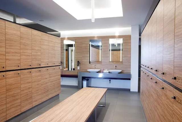 Lockers for changing rooms in sports, fitness and wellness studios
